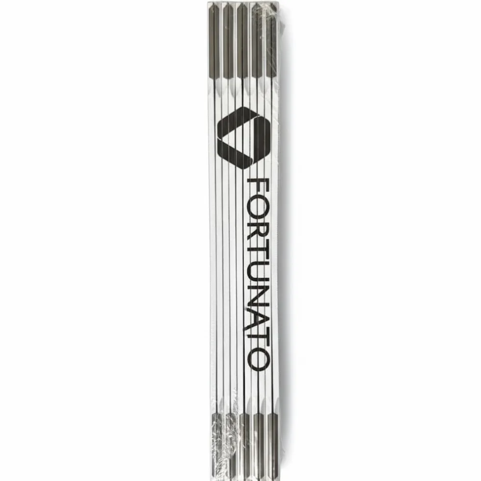 FORTUNATO Doppiometro in Legno 2 Metri Pieghevole Snodi Metallici Rinforzati