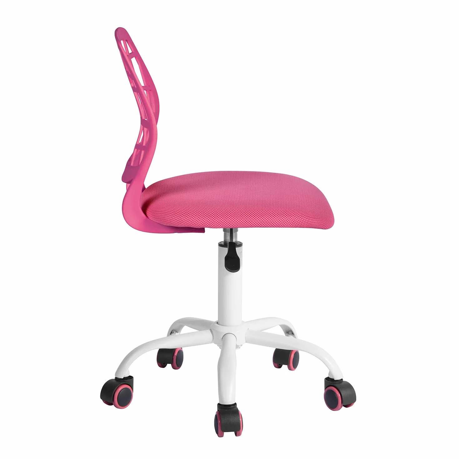 Sedia ergonomica per scuola, schienale in rete traspirante, altezza regolabile, rosa scuro