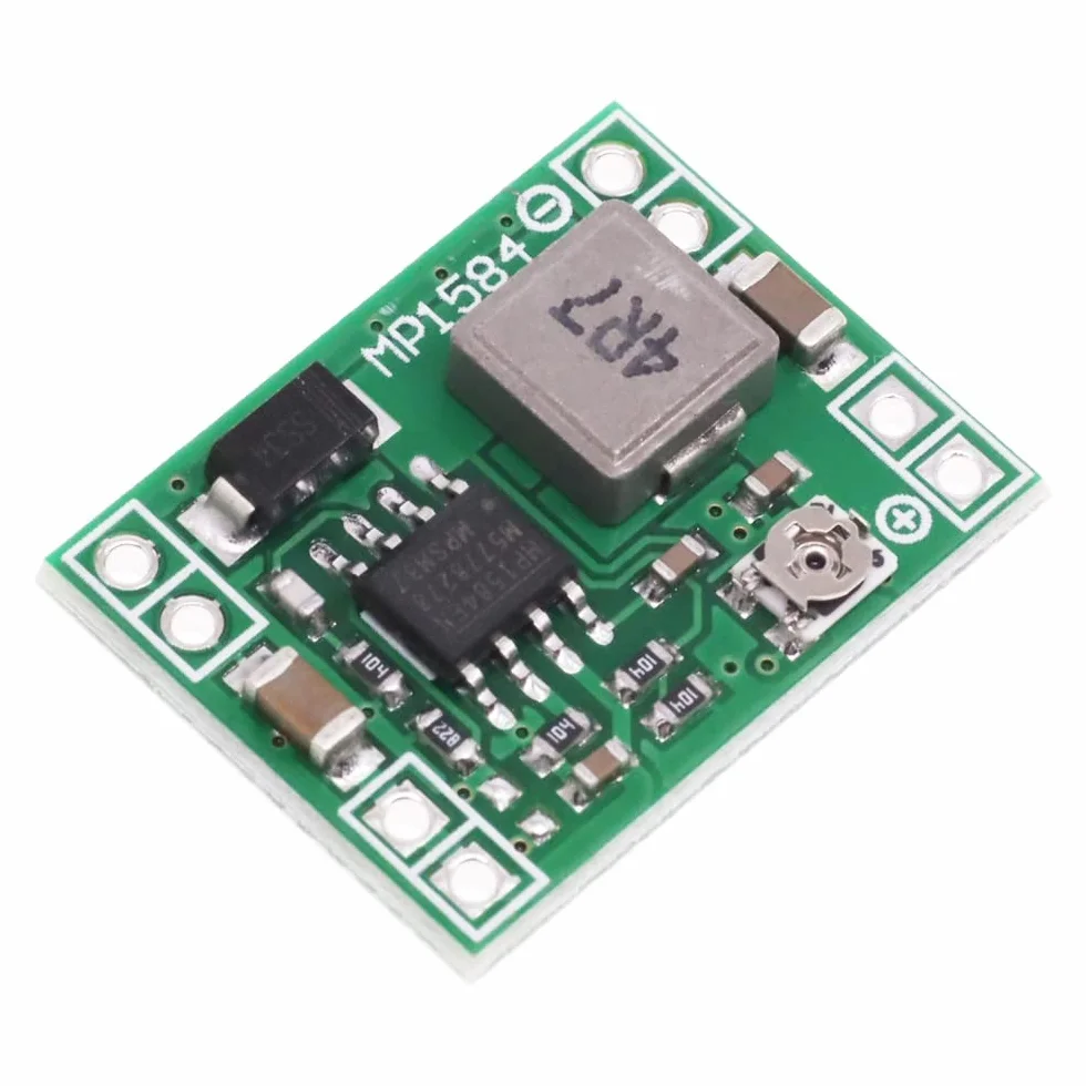 DollaTek 5Pcs MP1584EN ultra piccolo DC-DC power 3A Modulo discendente convertitore buck regolabile da 24V a 12V 5V 9V 3V per Arduino