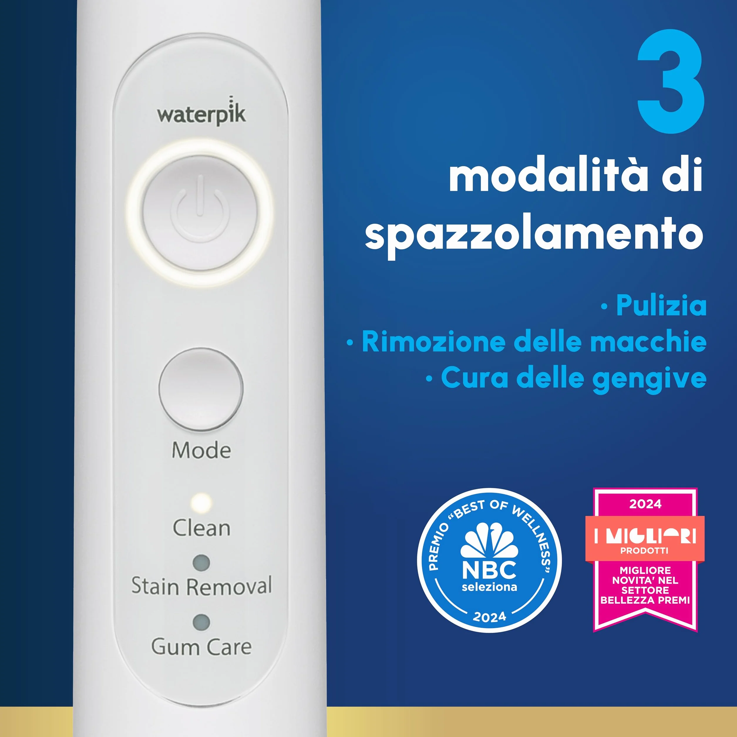 Waterpik Sensonic Complete Care Water Flosser CC-04 Rechargeable Electric Toothbrush Combo, White