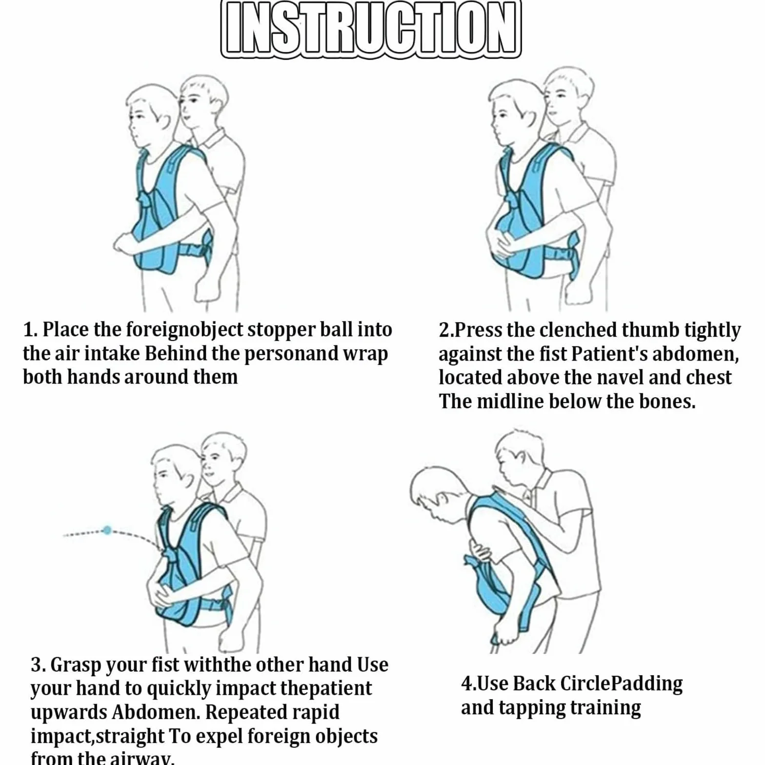 Modello di Addestramento alla Manovra di Heimlich, Kit di Pratica di Salvataggio per Soffocamento Riutilizzabile