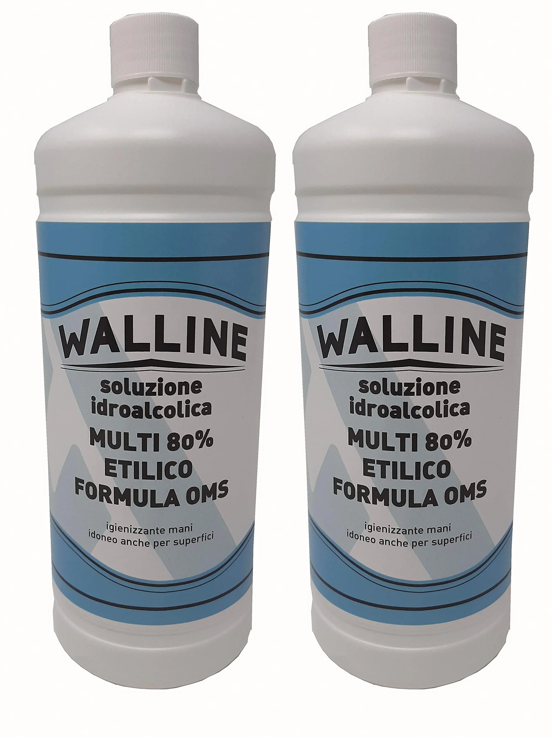 KIT Walline MULTIUSO RICARICA 2L - Soluzione Idroalcolica MULTI 80% ETILICO FORMULA OMS igienizzante mani idoneo anche per superfici