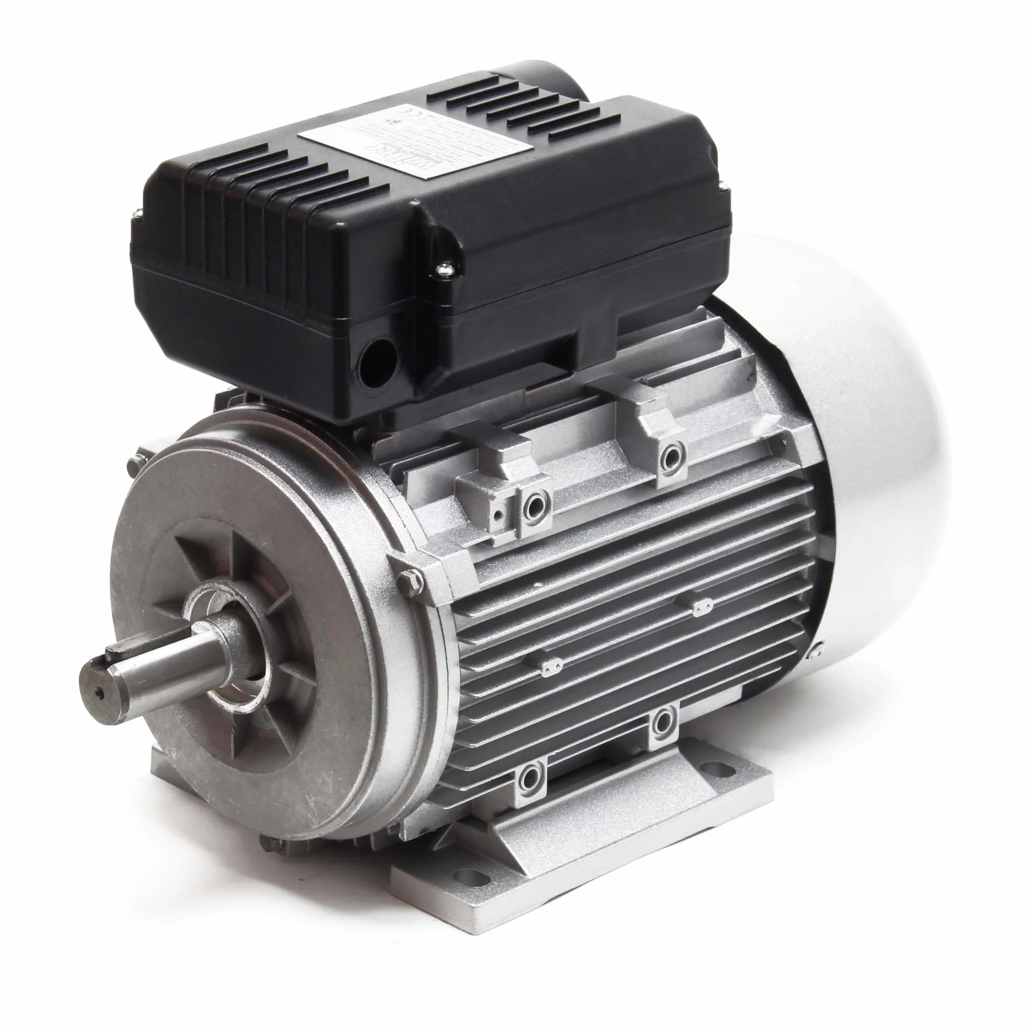 Wiltec Motore elettrico monofase 2 poli 230 V 1,5 kW, condensatore di avviamento 2850 giri/min, avvolgimento in rame