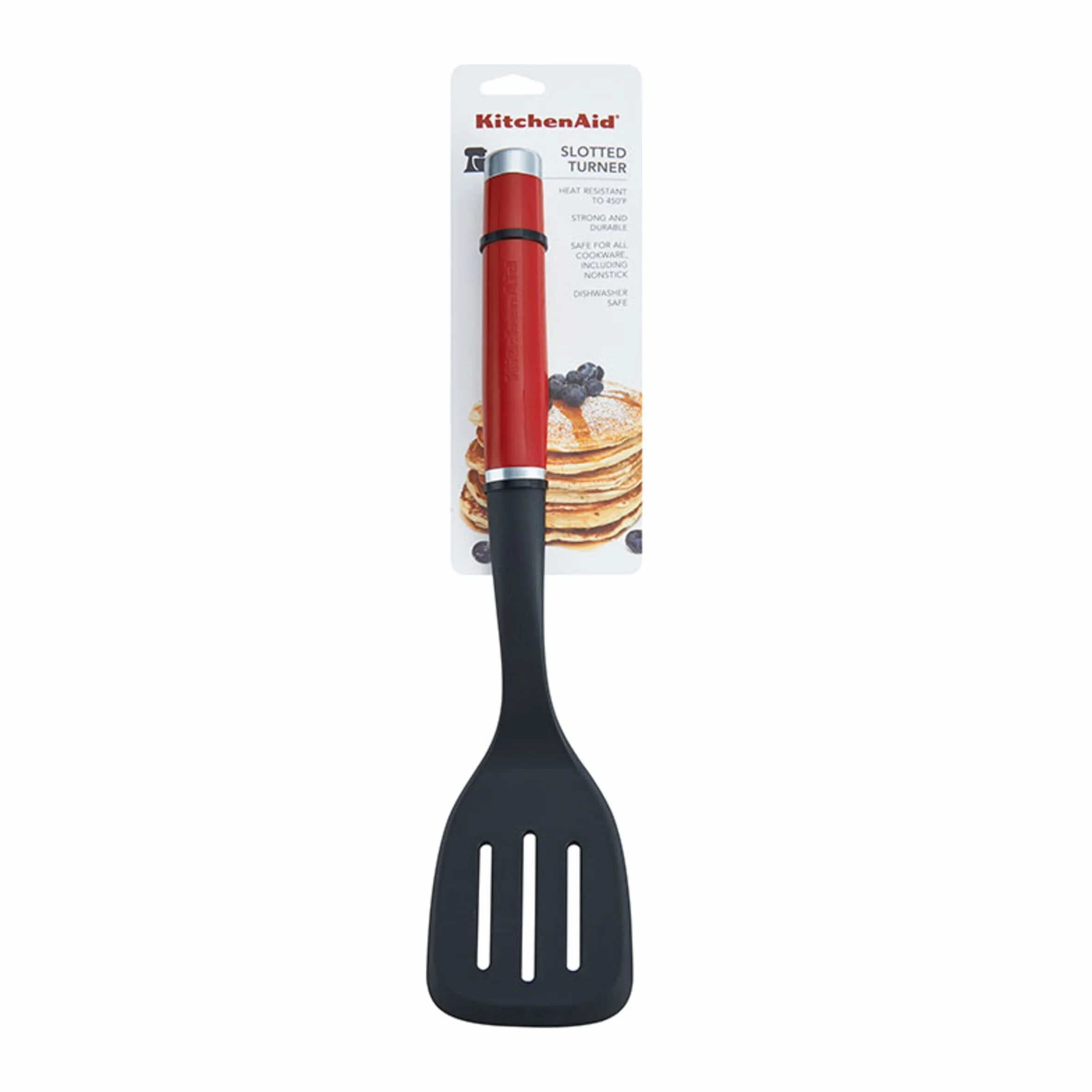KitchenAid Classic Turner scanalato, plastica, Rosso 2