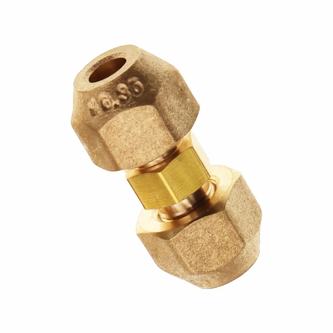 Prolunga per tubi in rame per aria condizionata - Dado svasato da 1/4" e 3/8", Doppio connettore giunto, Testa di collegamento intermedia, Senza saldatura, Adatto per tubi di diametro da 1/4" e 3/8"