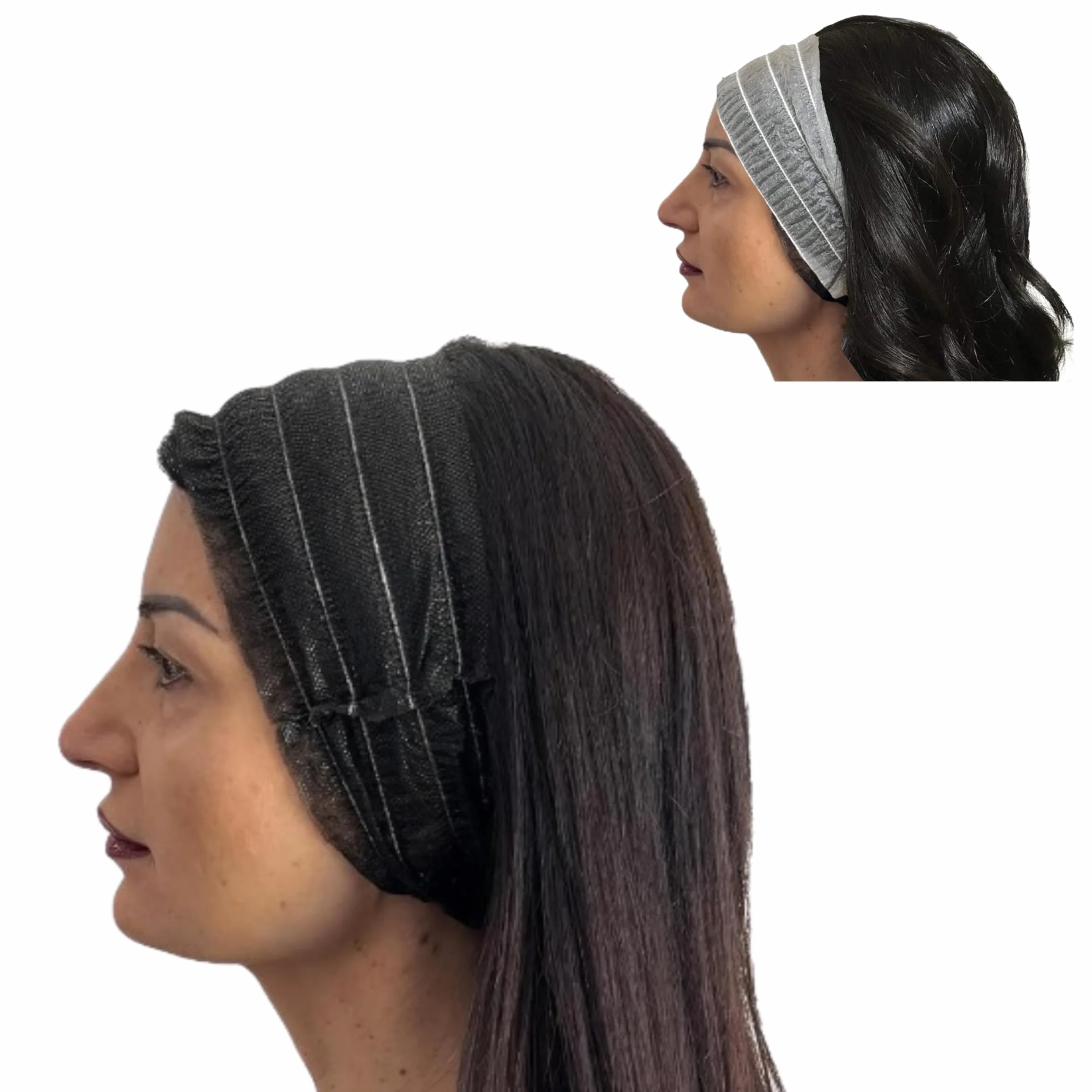 Fasce Elastiche Capelli Monouso TNT 1000 pz Nero