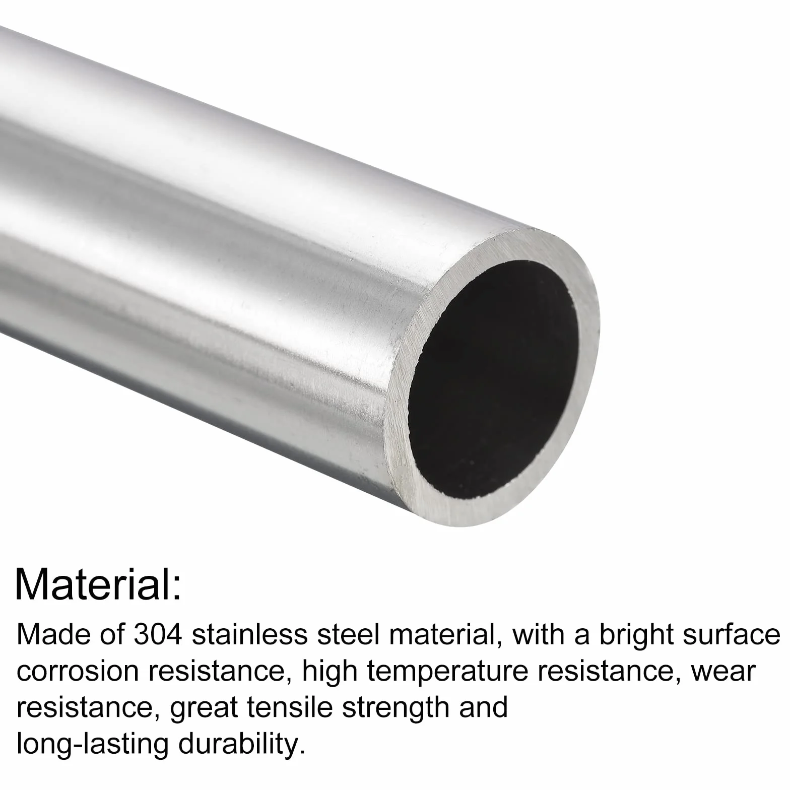 QUARKZMAN 30cm Lunghezza Acciaio Inox 304 Tubo, Tubi Dritti in Acciaio Inossidabile 304 OD 20mm x 2mm Parete Spessore Metallo Tubi Capillari Inox per Industria Macchine