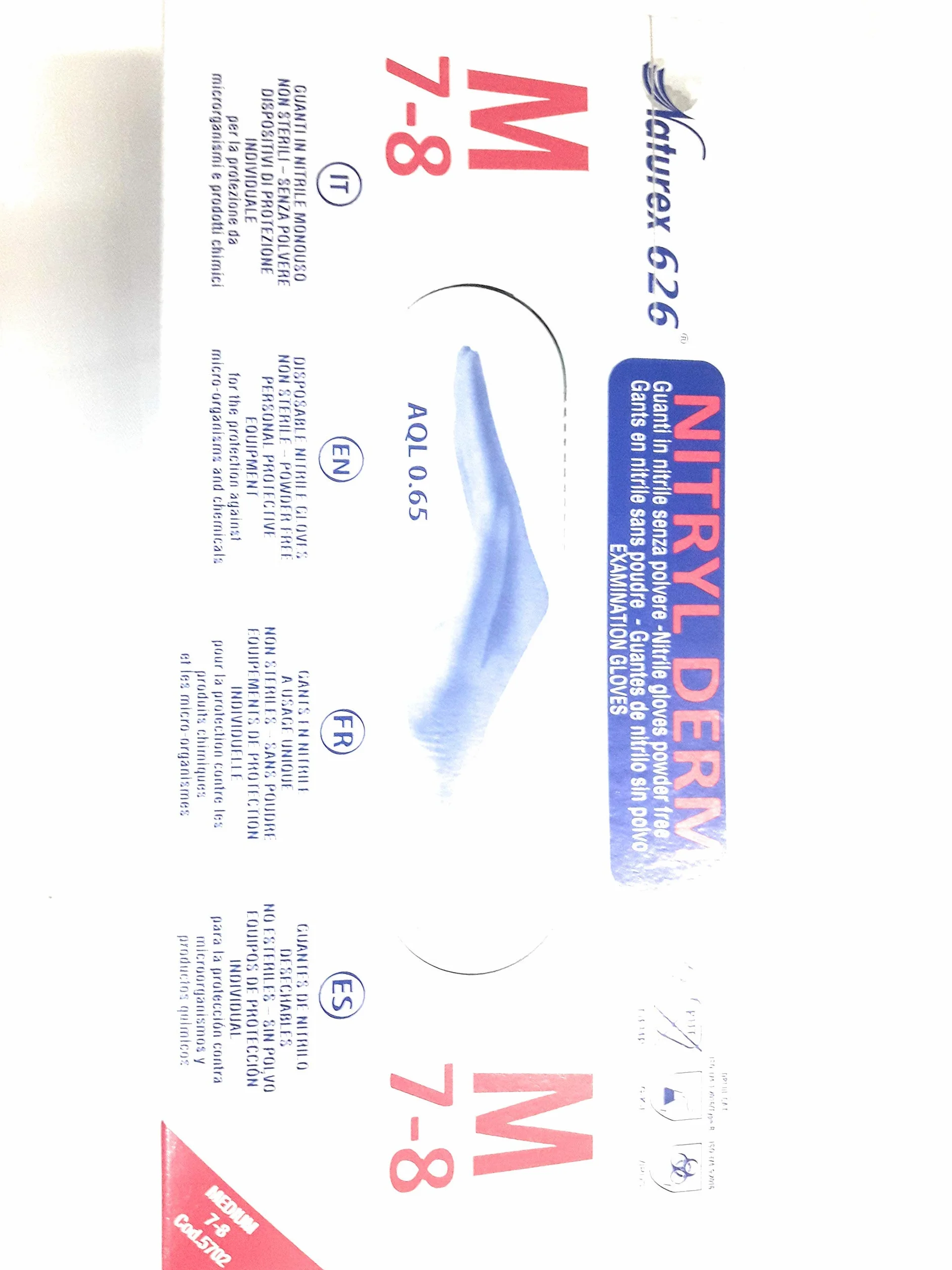 Naturex 626 Nitryl Rękawice Rozmiar M 500g 100 sztuk