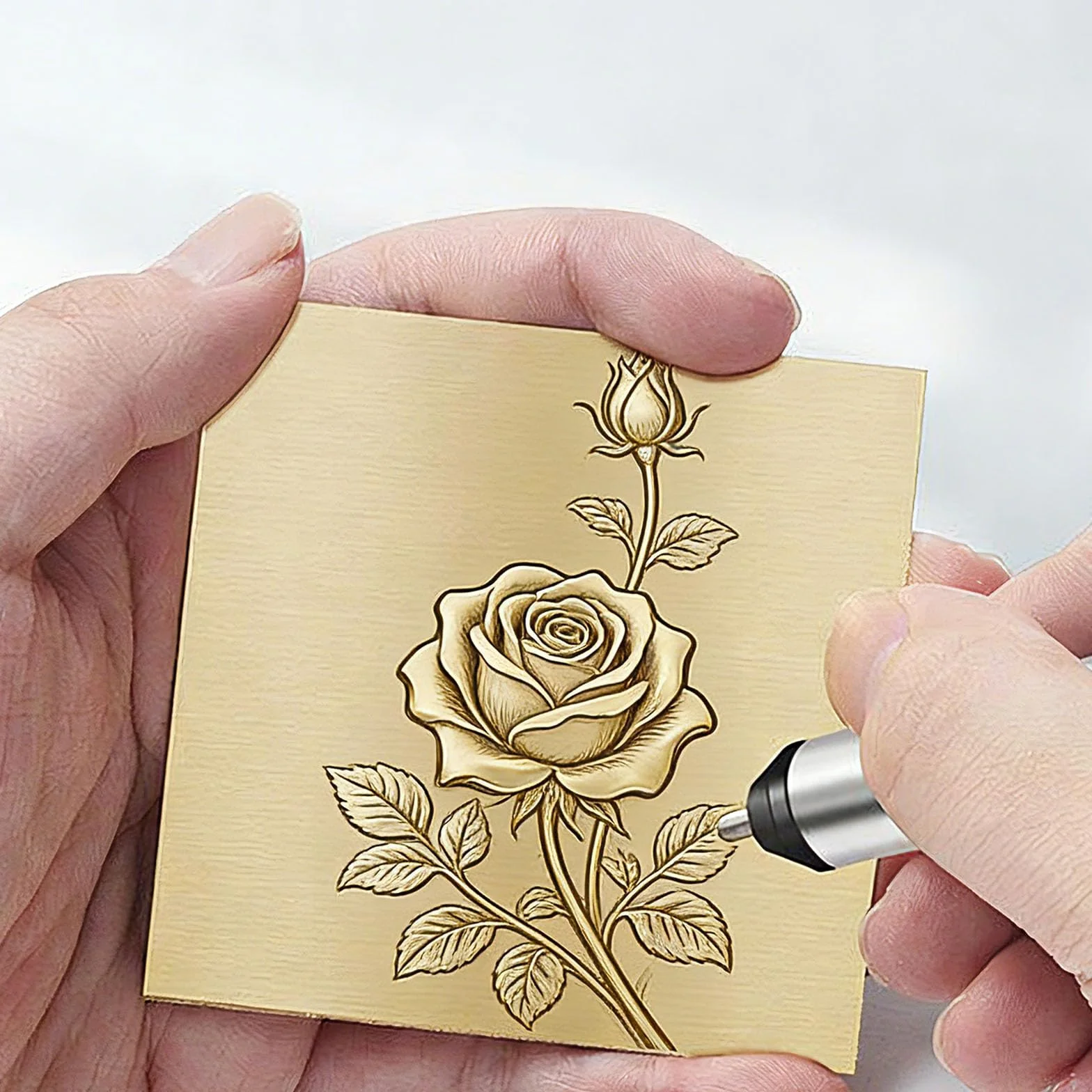 16 Pcs Piastre in Ottone Dorato 0,5 x 50 x 50 mm, Fogli Decorativi in Ottone con Piastra Metallica H62, Pellicola Sottile Resistente Fissa per Fai da Te, Artigianato e Creazione di Gioielli