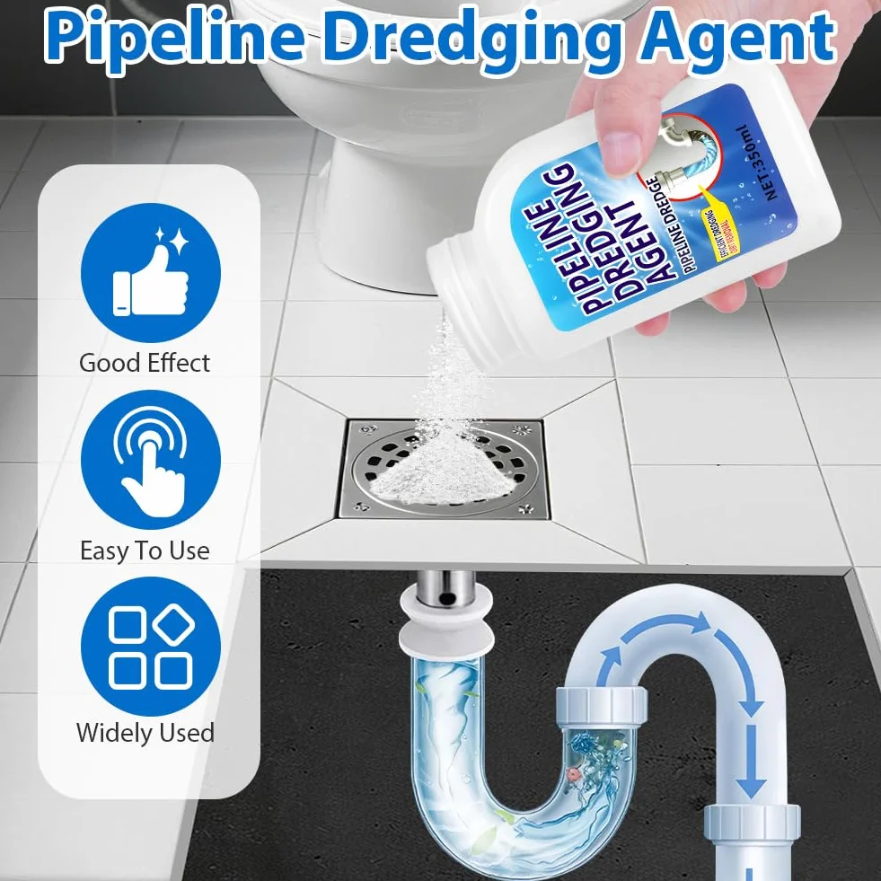 Powerful Pipe Dredging Agent, Powerful Quick Cleaning Drain Toilet Cleaner Tool, Disincrostante for Scarichi, Capelli, Kitchen and Toilet Pipelines