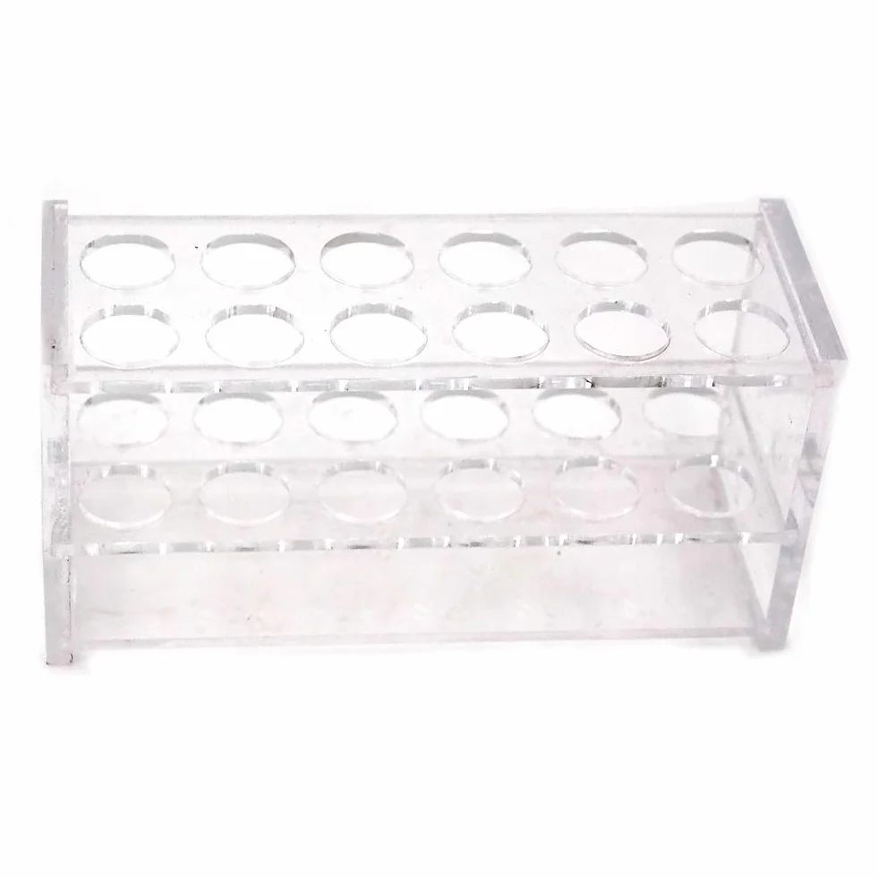 12 prese Portaprovette in acrilico trasparente Portaprovette in acrilico (25ml)
