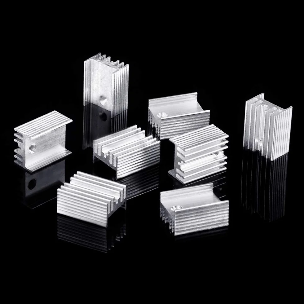 Dissipatore Termico Alluminio TO-220 Kit per Transistor MOSFET 10 Set Isolante
