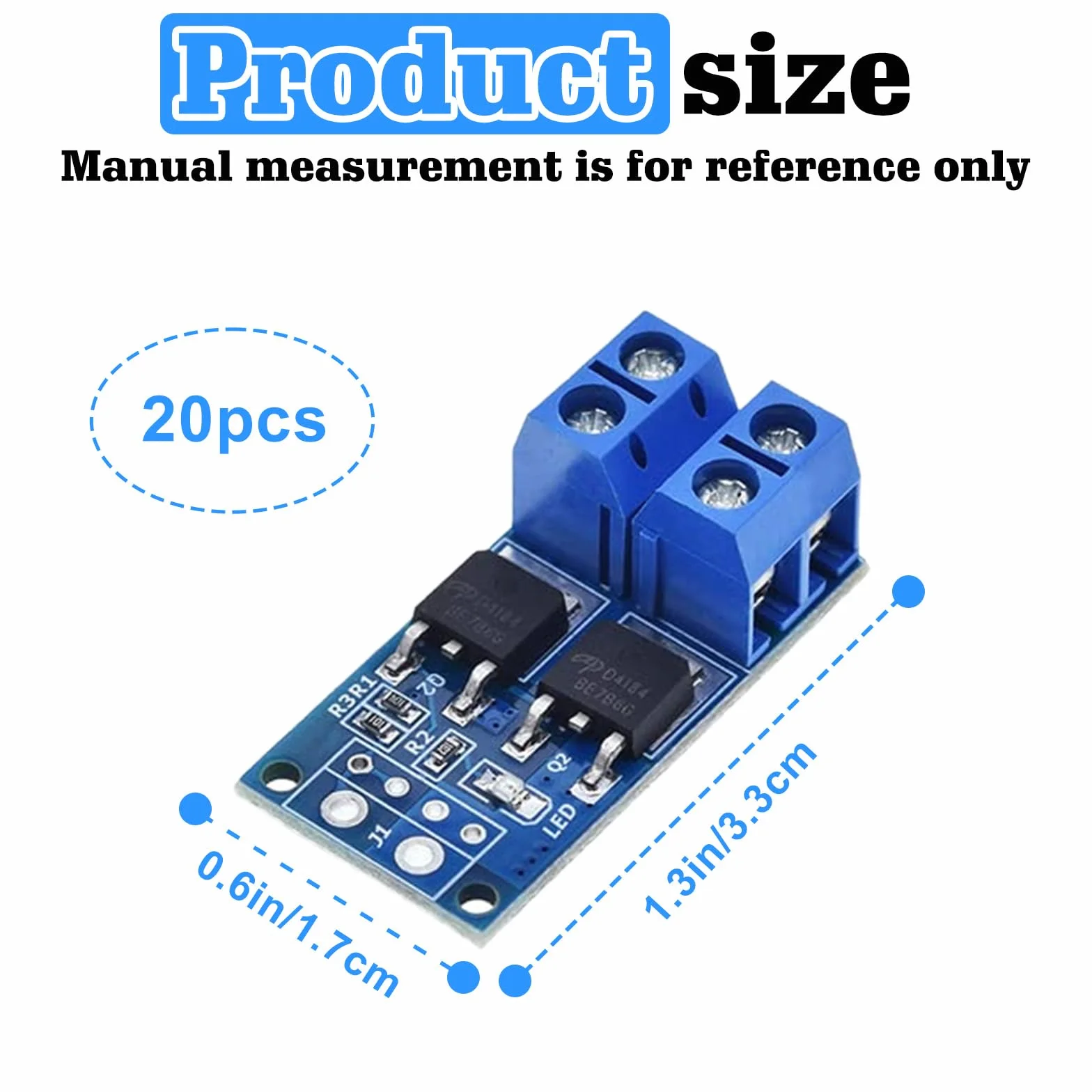 Modulo driver MOSFET 5V-36V 15A 30A 400W PWM regolatore