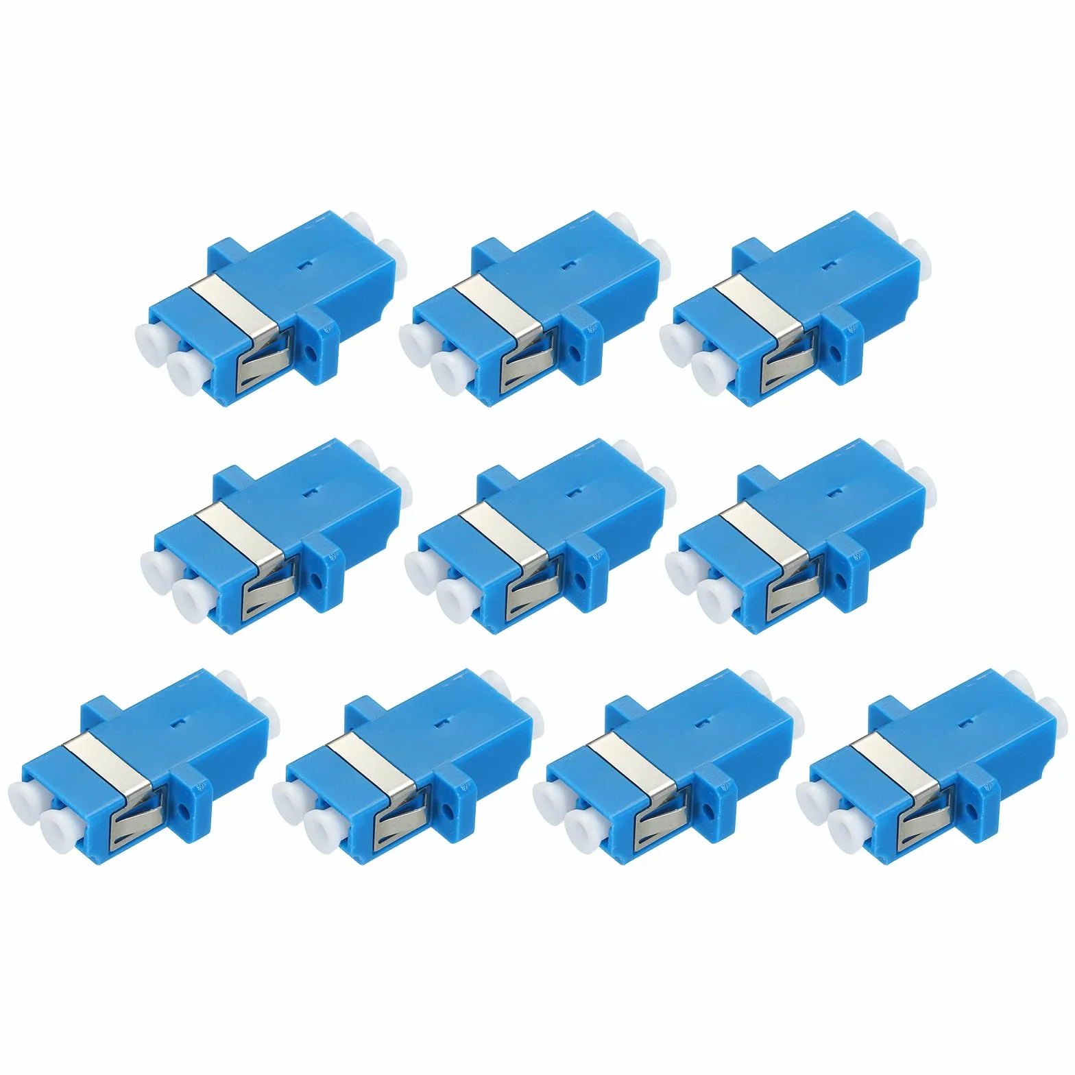 QUARKZMAN Ferrule per Fibre Ottica Lc a Lc Upc (Con Lamina di Ferro), Adattatore Duplex a Fibre Singola, Lc-Lc Upc, per Connettore di Rete Internet, 10 Pezzi