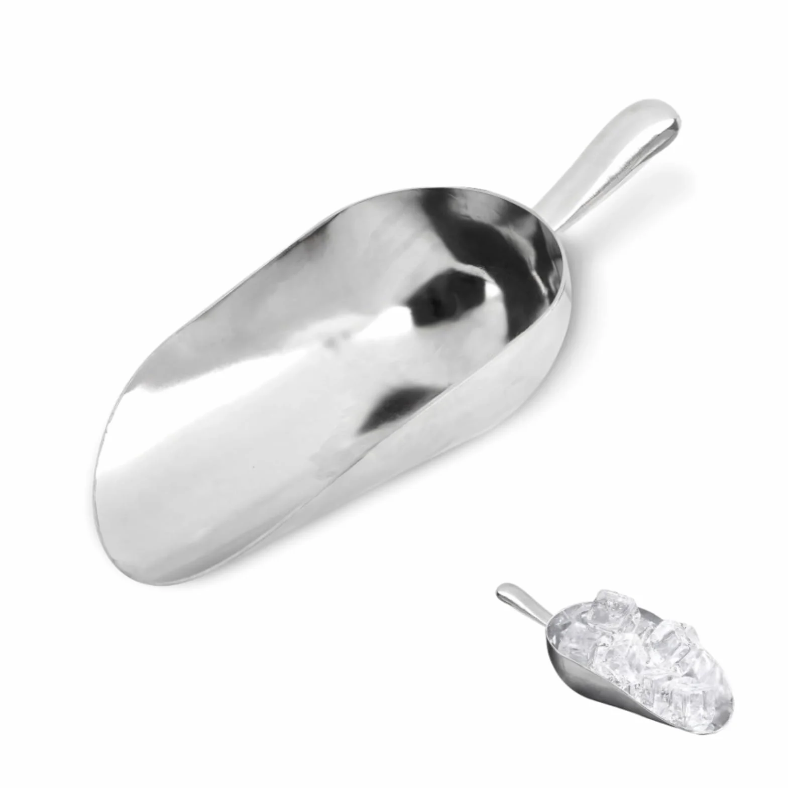 38 oz Cucina di ghiaccio in metallo, cucchiere di utilità da cucina Cucchiere di palla in alluminio Cucchiere di cibo per cani Cucchiere da cucina Gadget per chicchi di caffè di cubo di ghiaccio