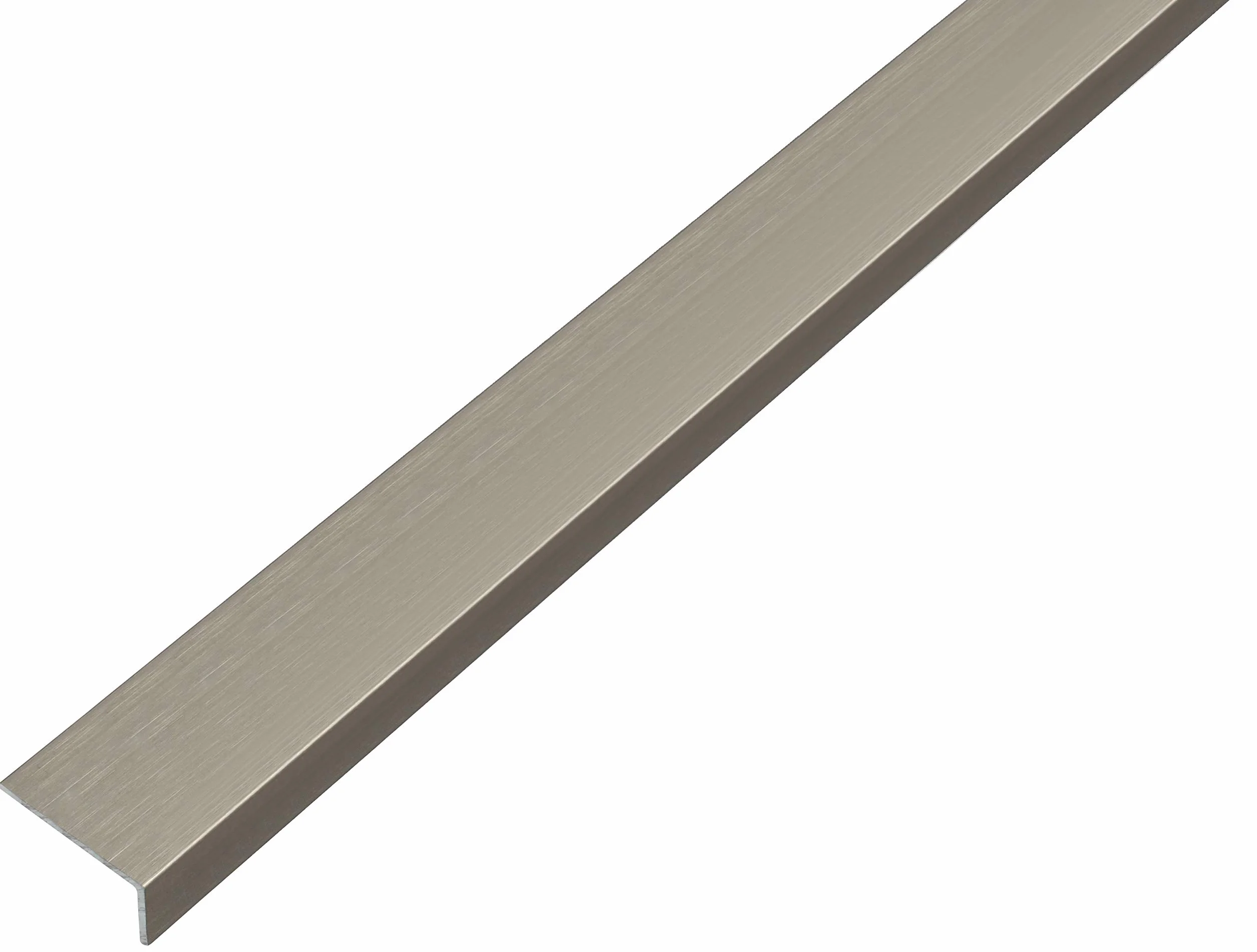 Alberts Profilo angolare autoadesivo alluminio 1000 x 20 x 10 mm design acciaio inox scuro