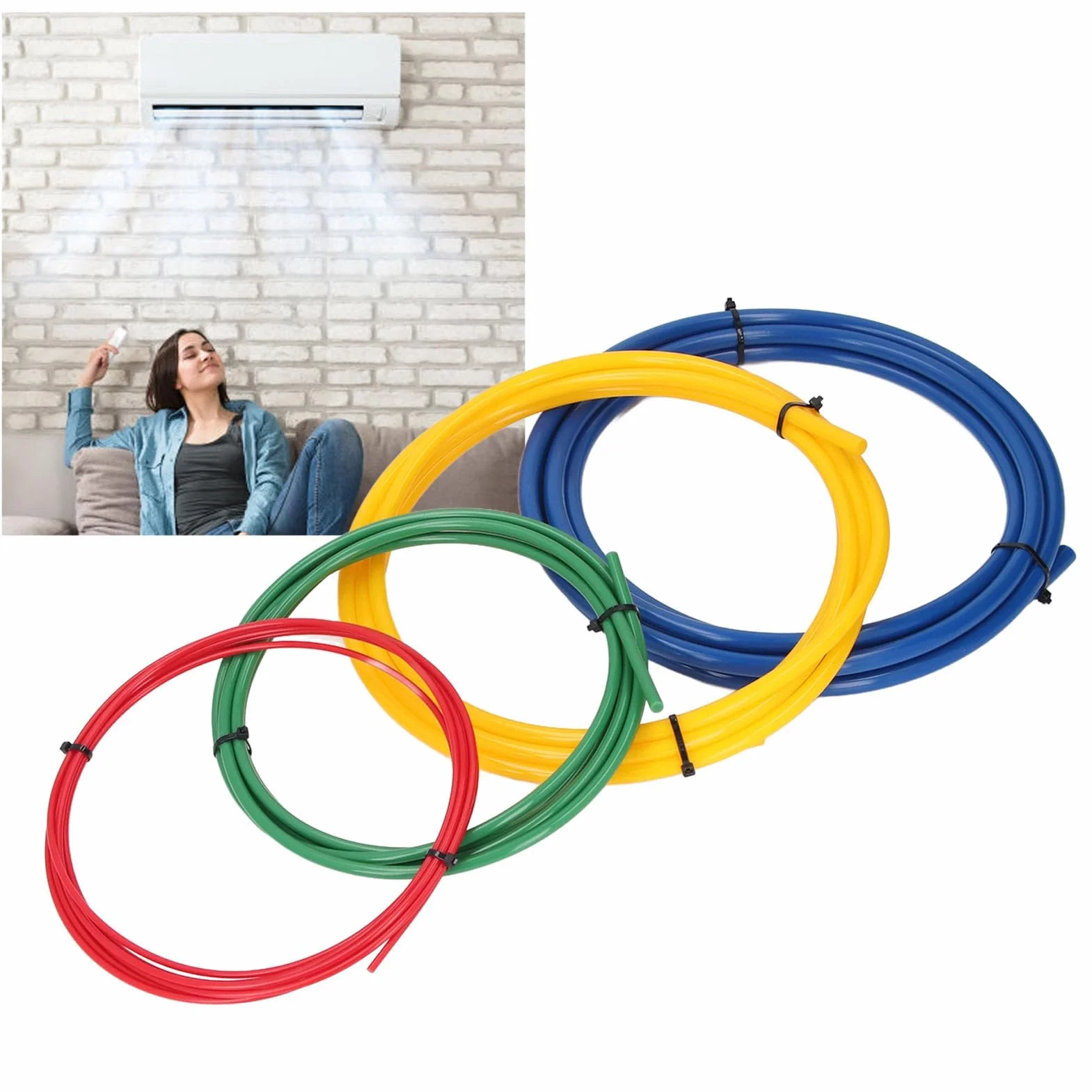 4 Pezzi Piegatubi per Tubi in Rame per Condizionatore D'aria 1/4in 3/8in 1/2in 5/8in Piegatubi per Tubi in Plastica PE Riutilizzabile Strumento di Piegatura per Tubi 4m / 13.12ft