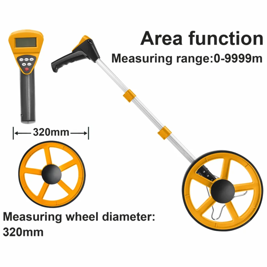 Ingco Hdmw23 Rotella Metrica Digitale Odometro Stradale Misuratore Ad Anello Ruota 99999 Mt
