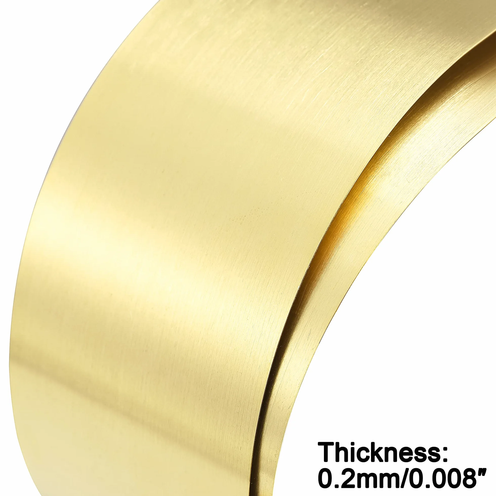 PATIKIL 1000mm x 100mm x 0,2mm Ottone Lastra Rotolo, 1pz Metallo Lamina Lastra per Fai da Te Progetti, Brass Tone