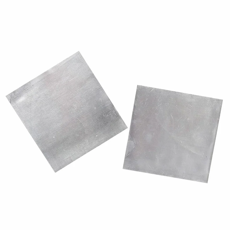 Lastra di stagno ad alta purezza Sn≥99,99% 100x100 mm Spessore 0,2 mm