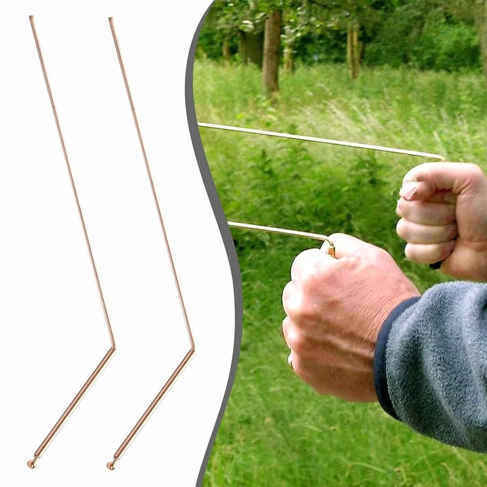 Oniissy Strumenti professionali da rabdomante in rame 2 bacchette in rame con pendolo e tappetino per cartomante per lavoro energetico