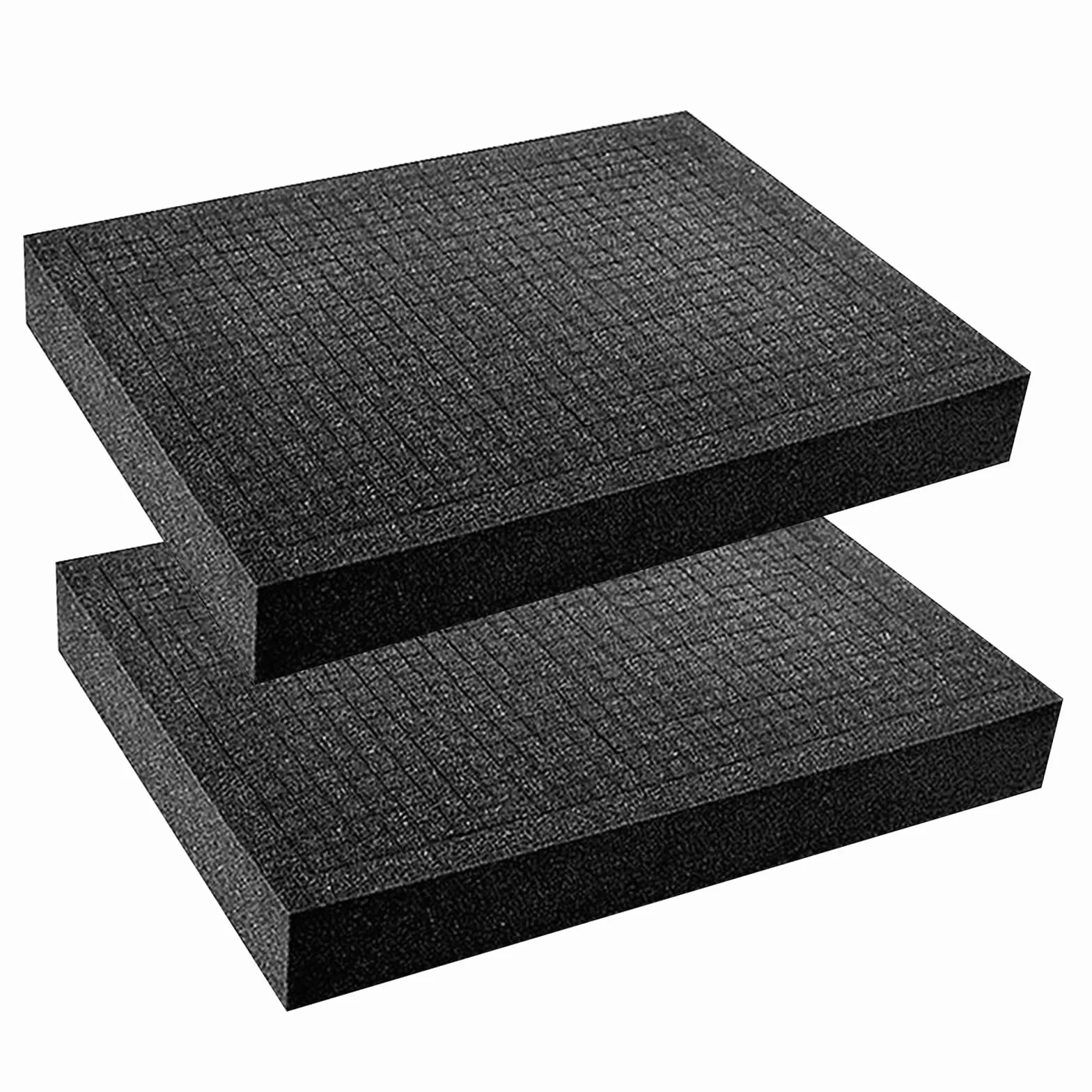 Schiuma a cubo in schiuma a griglia, 2 pezzi, 400 x 300 x 50 mm, valigetta per attrezzi, valigetta per fotocamera, in gommapiuma, inserto per valigia, tablet e miniature
