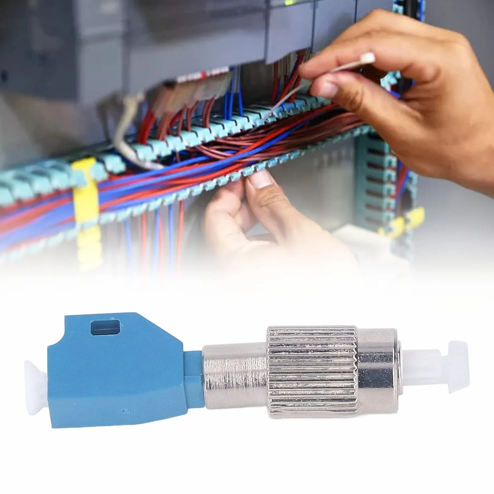Adattatore ottico ibrido 3 pezzi FC UPC Maschio a LC UPC Adattatore Femmina Bassa Perdita di Inserzione Connettore in Fibra Ottica di Isolamento Eccellente Per Reti