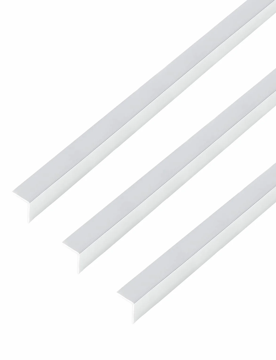 Alberts Profilo angolare autoadesivo alluminio cromato 1000x10x10 mm set 3 pezzi