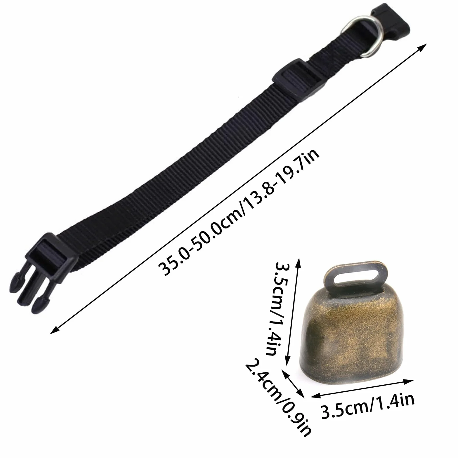 Collari a forma di capra con campanella vintage 4 pezzi chiusura anti-smarrimento per capre bovini cavalli pecore