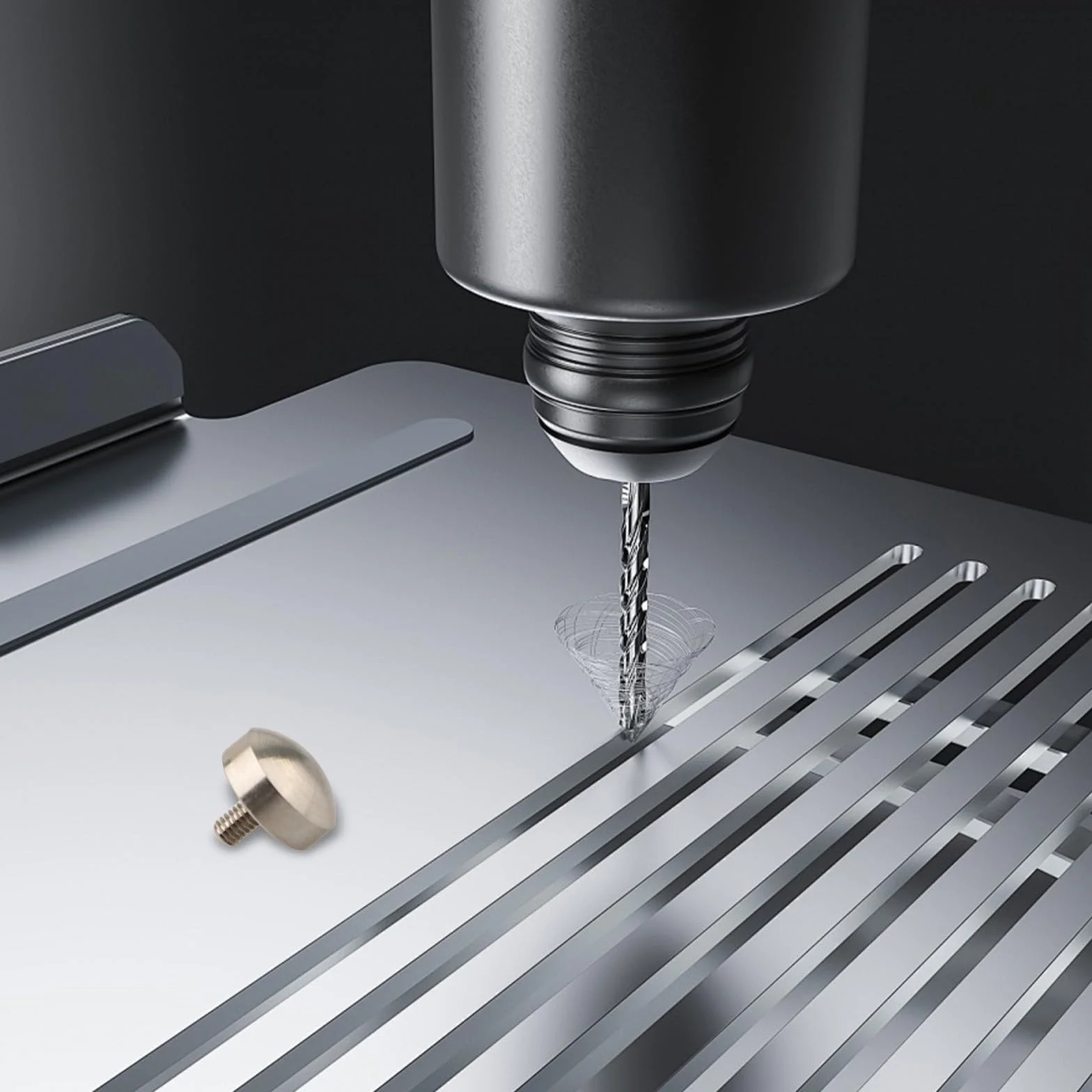 Punto sferico M2,5 diametro 10 mm lunghezza effettiva 5 mm acciaio ad alta velocità per indicatore a quadrante