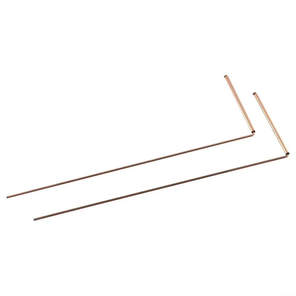 Oniissy Strumenti professionali da rabdomante in rame 2 bacchette in rame con pendolo e tappetino per cartomante per lavoro energetico
