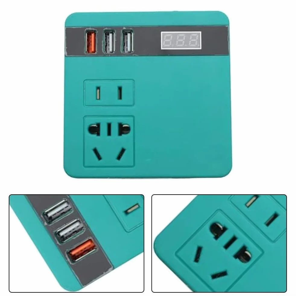 Inverter per batteria al litio con caratteristiche avanzate che forniscono una conversione sicura dell'energia da 21 V CC a 220 V AC facilmente (rosso)
