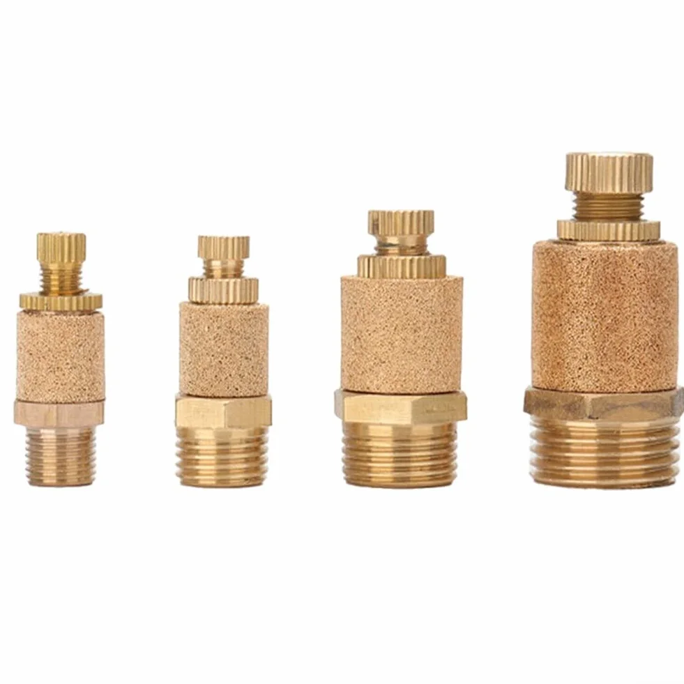 Silenziatore pneumatico regolabile in ottone 1,5 MPa 120 °C 1/4