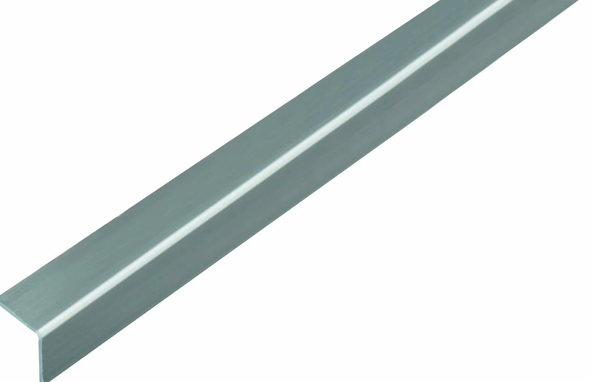 Alberts Profilo angolare autoadesivo plastica effetto acciaio inox 1000 x 20 x 20 mm