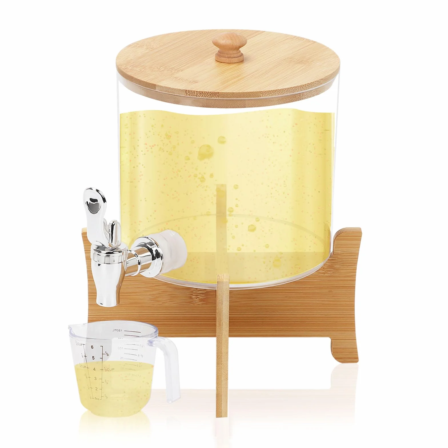 mumisuto 2500ML Dispenser Detersivo Lavatrice con Misurino E Rubinetto, Contenitore Detersivo Polvere, Dosatore Detersivo Lavatrice per Bombe da Bagno, Cialde per Bucato