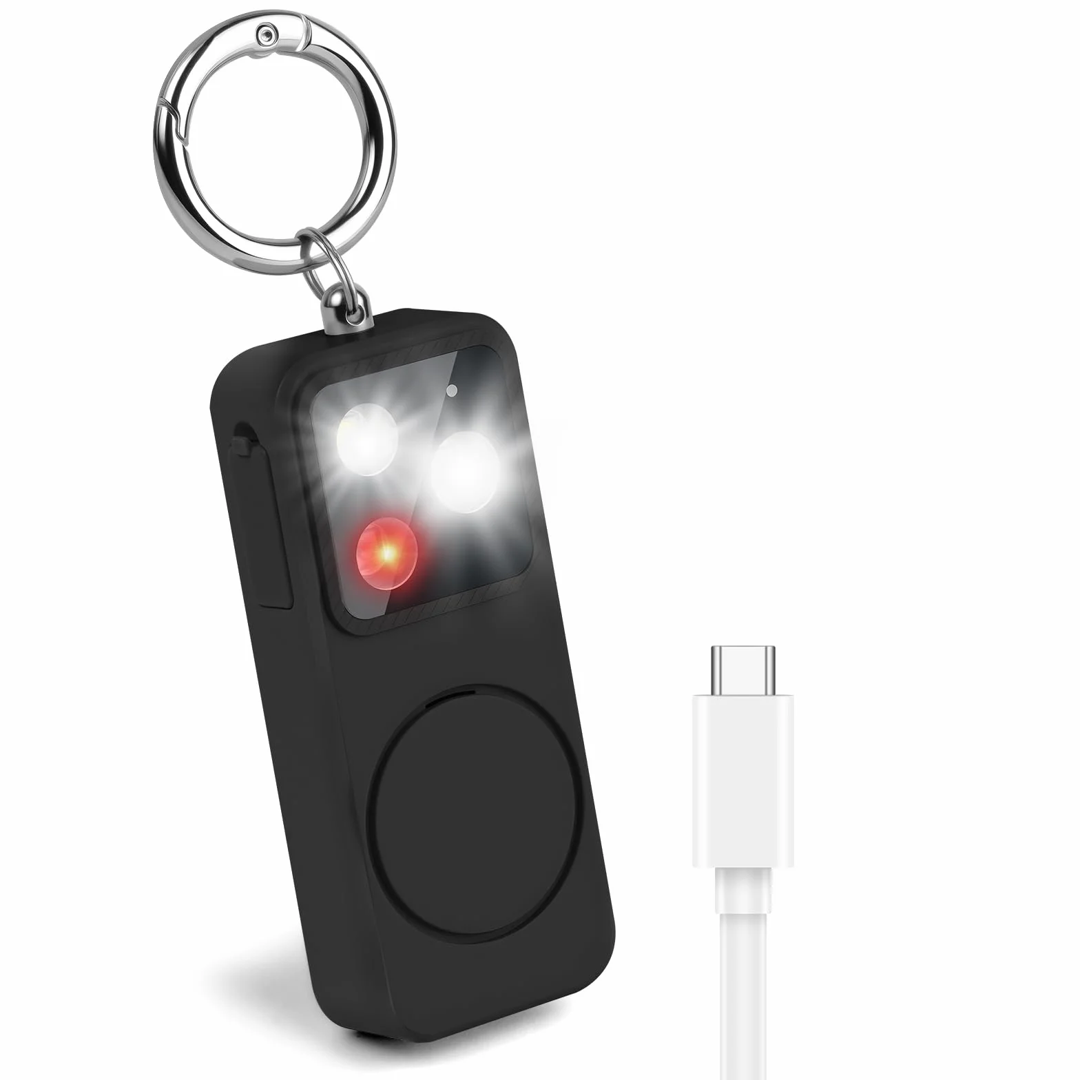 HOTUT Allarme Personale da Donna 150dB con Allarme e Flash Ricaricabile Sicurezza Personale di Emergenza, Kit Autodifesa di Sicurezza Portachiavi Dispositivo di Protezione per Ragazze Anziane