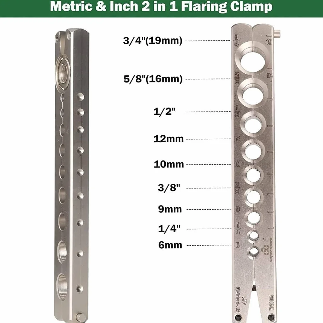 ELOMAS Kit di svasatura elettrica 1/4"-3/4" 45° per tubi di rame e alluminio