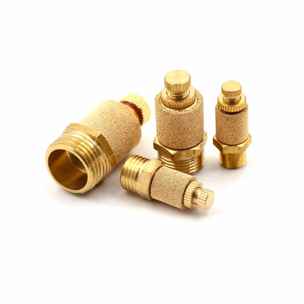 Silenziatore pneumatico filettatura esterna ottone filtro acustico 1/2" per utensili pneumatici