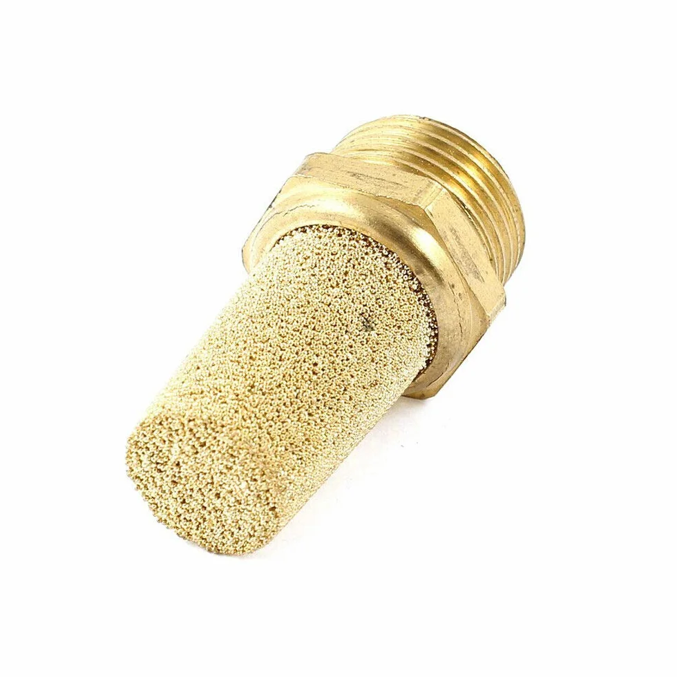 Silenziatore pneumatico 1/8" BSP filtro rumore ottone filettatura maschio regolatore flusso aria 5 pezzi