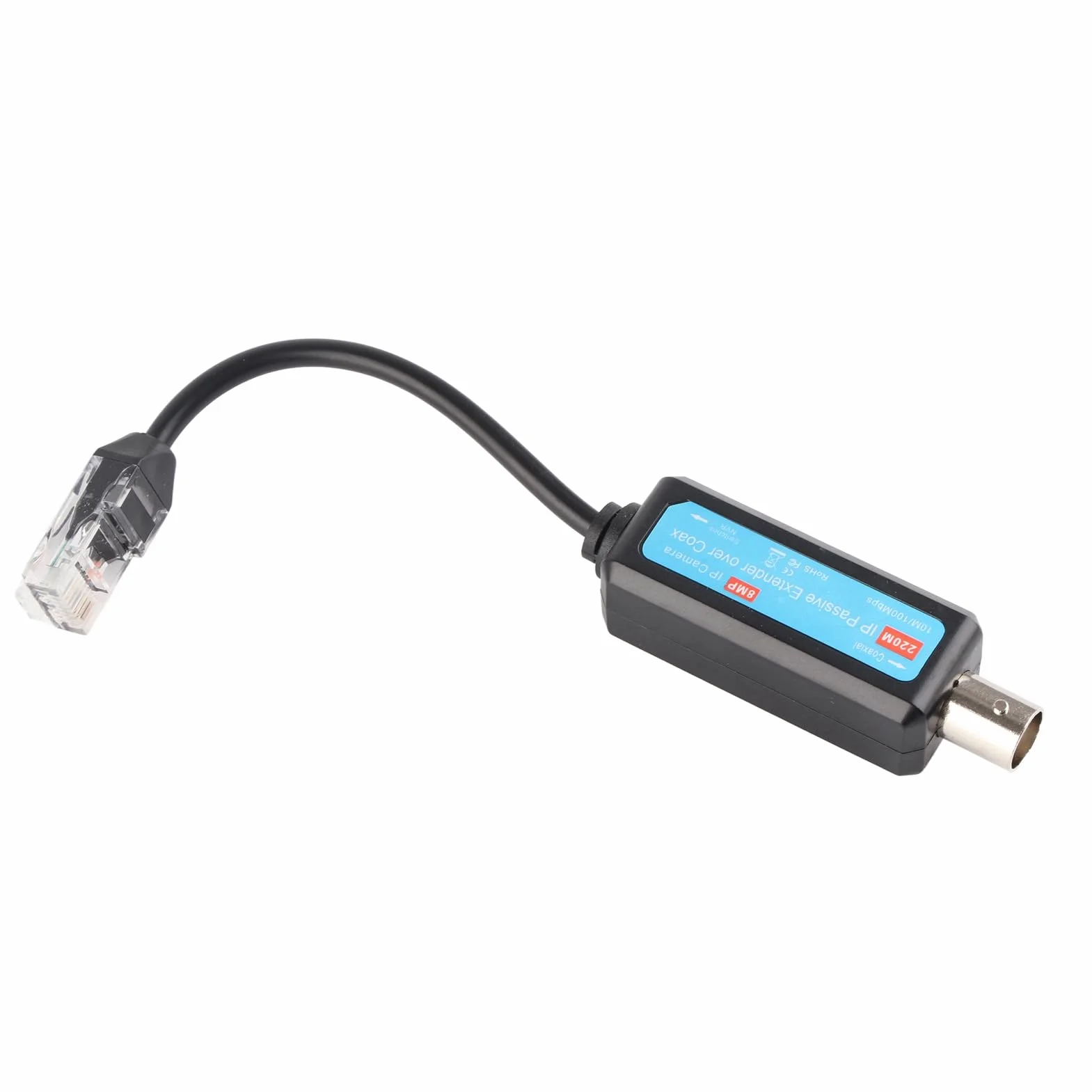 Extender Coassiale Coax over Ethernet Trasmettitore Ricevitore IP Passiva 10/100 Mbps 220 M