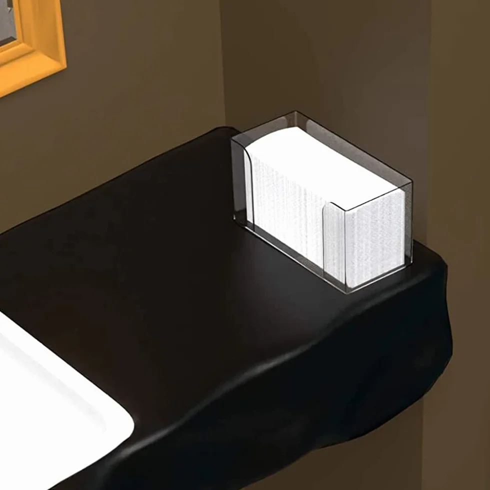 Dispenser per Asciugamani di Carta da Appoggio, Porta Tovaglioli per Asciugamani Trasparenti, Adatto per Asciugamani di Carta Piegati Un Z, Piegati Un C o Piegati Multipli