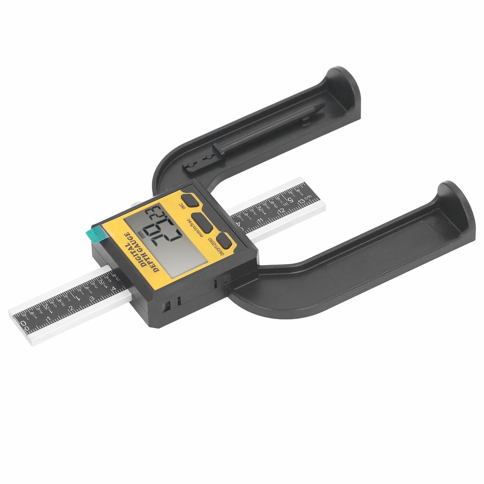 Misuratore di altezza digitale profondimetro con base magnetica 0,01 mm per tavolo router legno