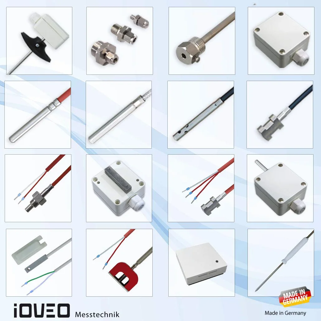 Sonda di temperatura PT1000 con cavo in silicone 200 °C 1 metro