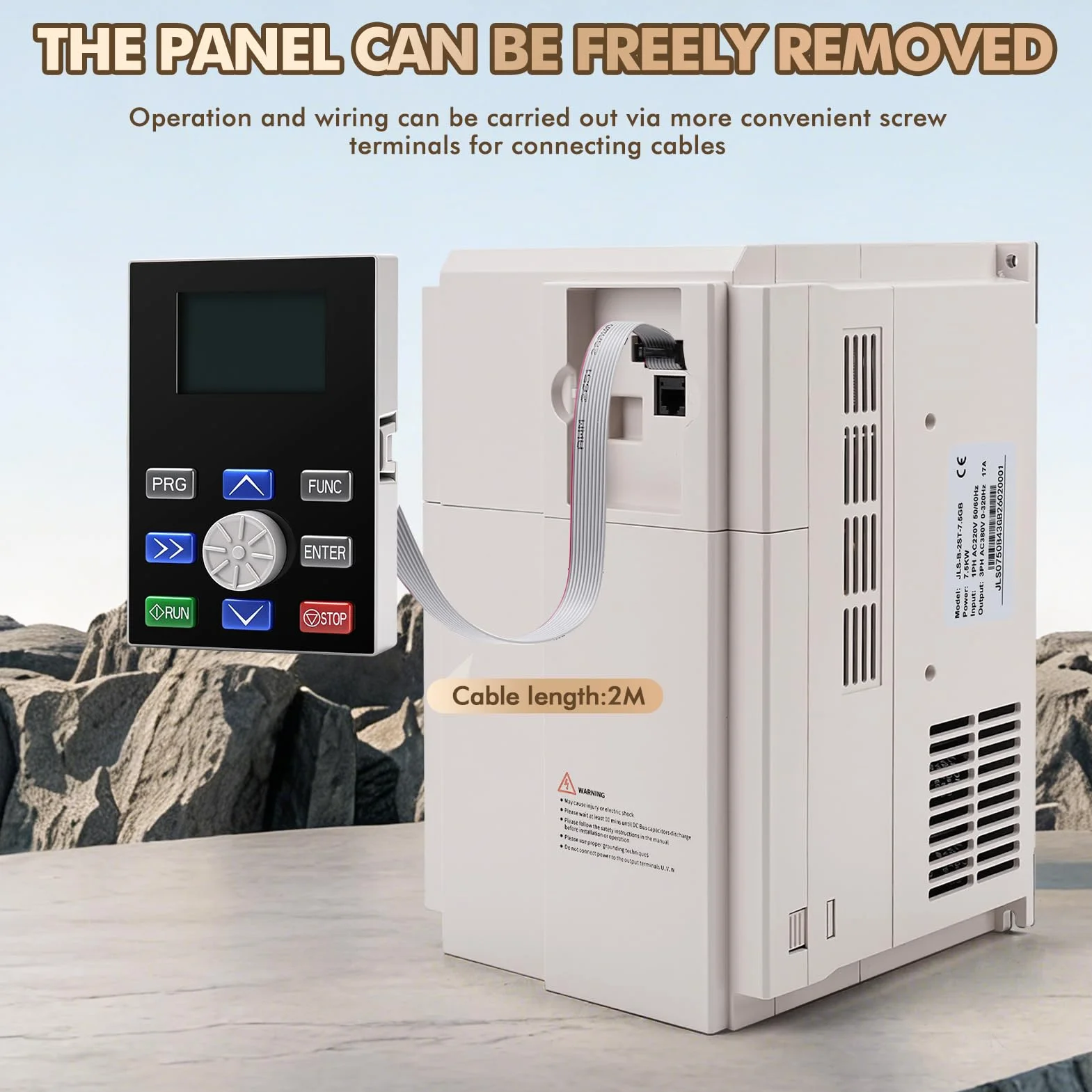 Inverter 220v a 380v Professionale, VFD 7.5KW 220V Ingresso monofase 380V Uscita trifase Convertitore di frequenza 50/60Hz, Azionamento a frequenza variabile per Controllo Velocità CNC Motore Mandrino