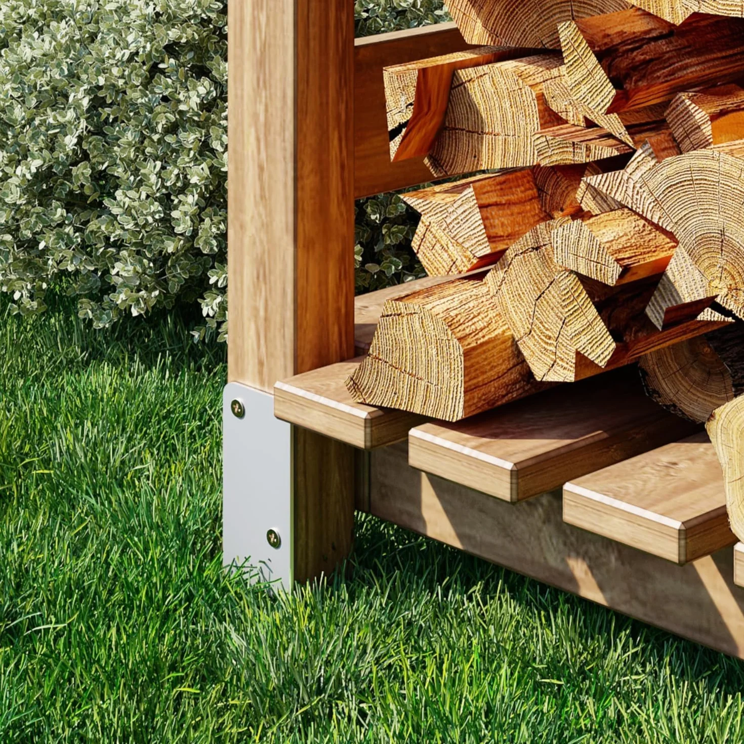 TRIBECCO Supporto Universale per Pali da Incasso L 50x600 Acciaio Zincato a Caldo 4 Pezzi