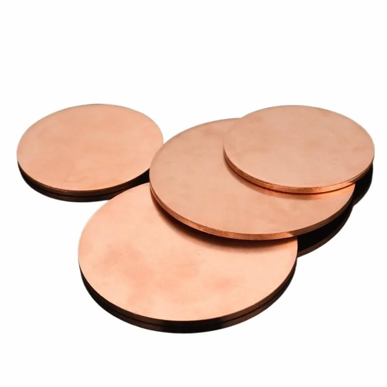 1PC T2 Disco di rame Diametro 10mm a 300mm Piastra rotonda di rame puro Lamiera circolare Spessore 0,3mm a 1,6mm(0.5x150mm)