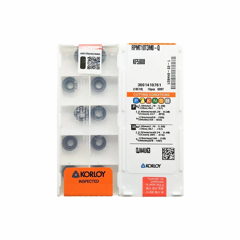 KORLOY RPMT10T3MO-Q KF5800 Inserto di fresatura circolare