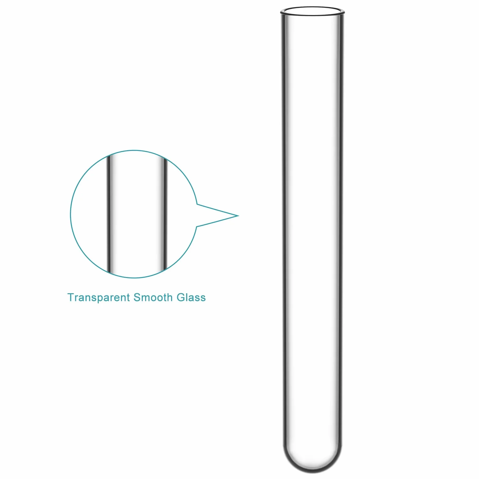 Provetta per Fondo Rotondo in Vetro Borosilicato, 20mm OD x 150mm, Stonylab 20-Pack