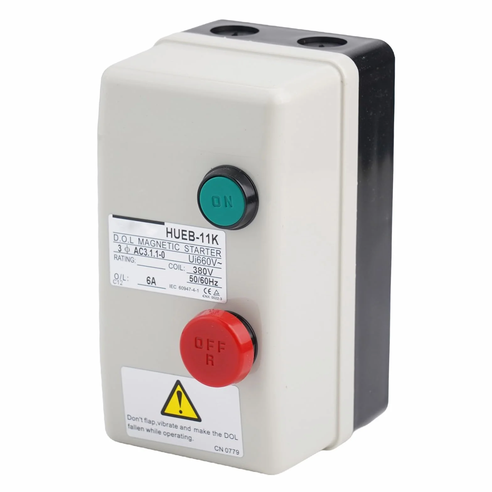 Besttoolifes 1 interruttore di avviamento motore elettromagnetico 3 fasi 380 V impermeabile per compressore interruttore motore trifase interruttore magnetico 380 V (4-6 A)