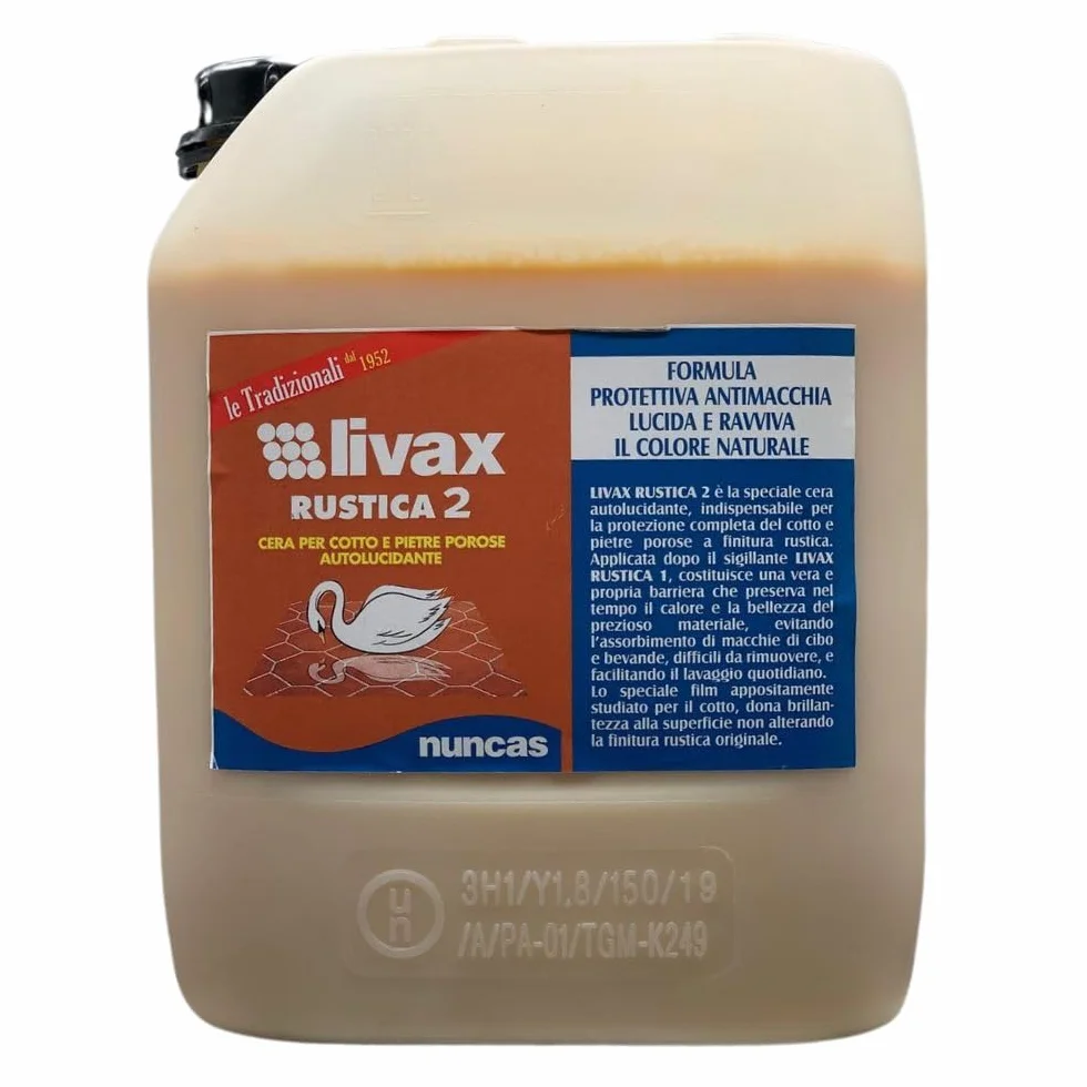 Cera Protettiva Ravvivante per Cotto Tradizionale e Pietre Porose, Autolucidante, 5000ml